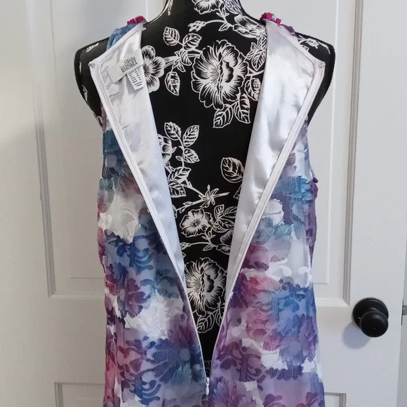 💜Badgley Mischka Belle💜 - Floral A-Line Sleeveless Olga Dress - Picture 8 of 13